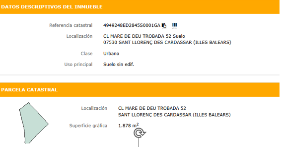 Solar urbano edificable en Sant Llorenç